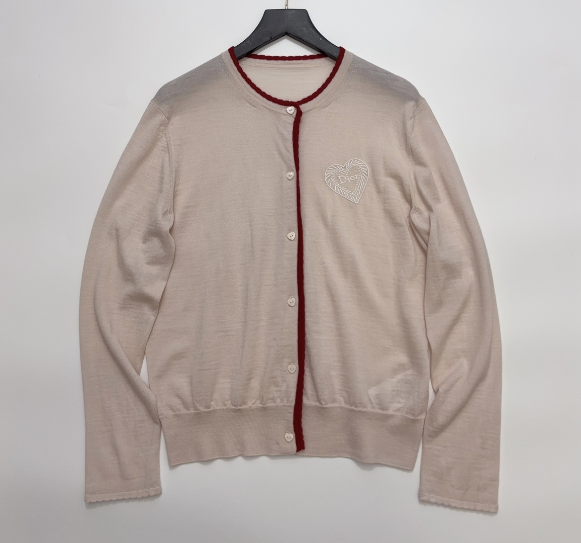 Dior Pink Thin Knit Cardigan Jacket