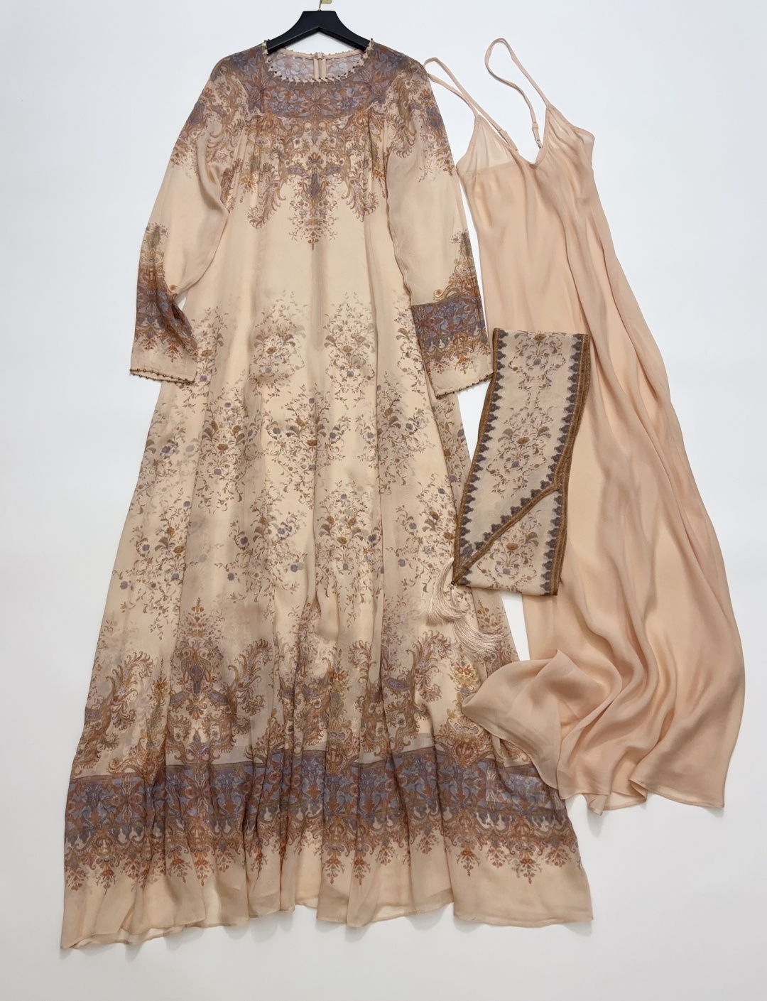 Zimmermann 2026 Autumn VALIANT Peach Pink Long-Sleeve Slim-Fit Dress