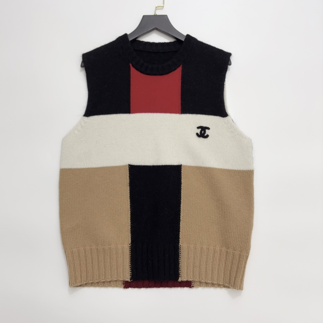 Chanel Colorblock Knit Vest
