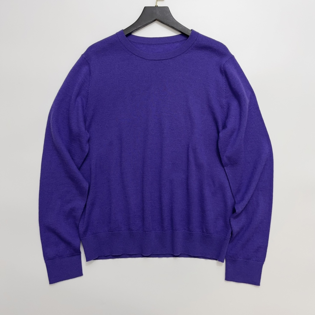 Joseph Solid Color Round Neck Wool Sweater Loose Thin Commuter Knit Top