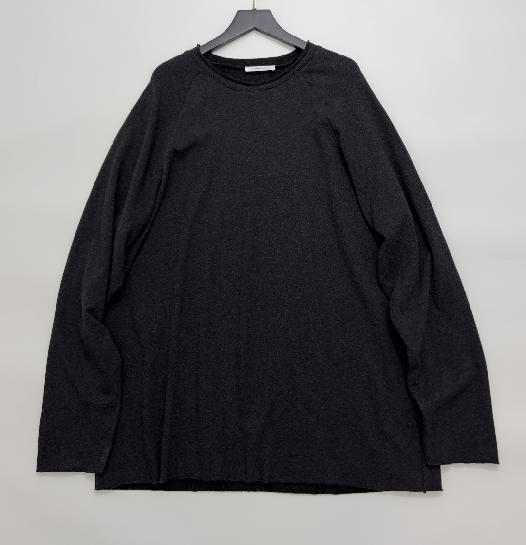 The Row Solid Color Crewneck Relaxed Long Sleeve Sweatshirt