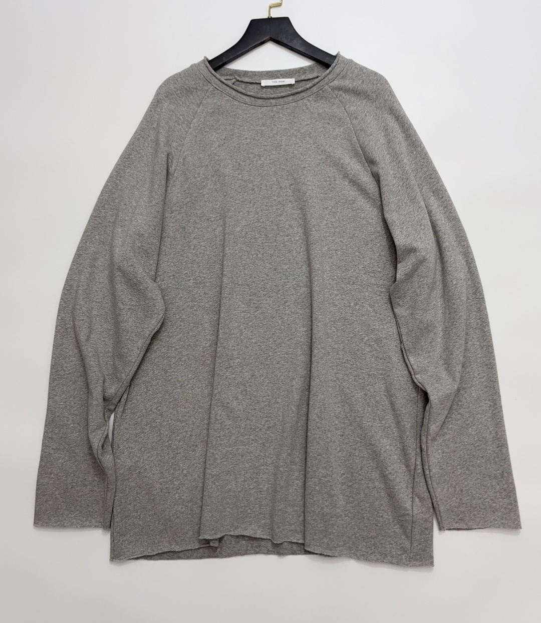 The Row Solid Color Crewneck Relaxed Long Sleeve Sweatshirt