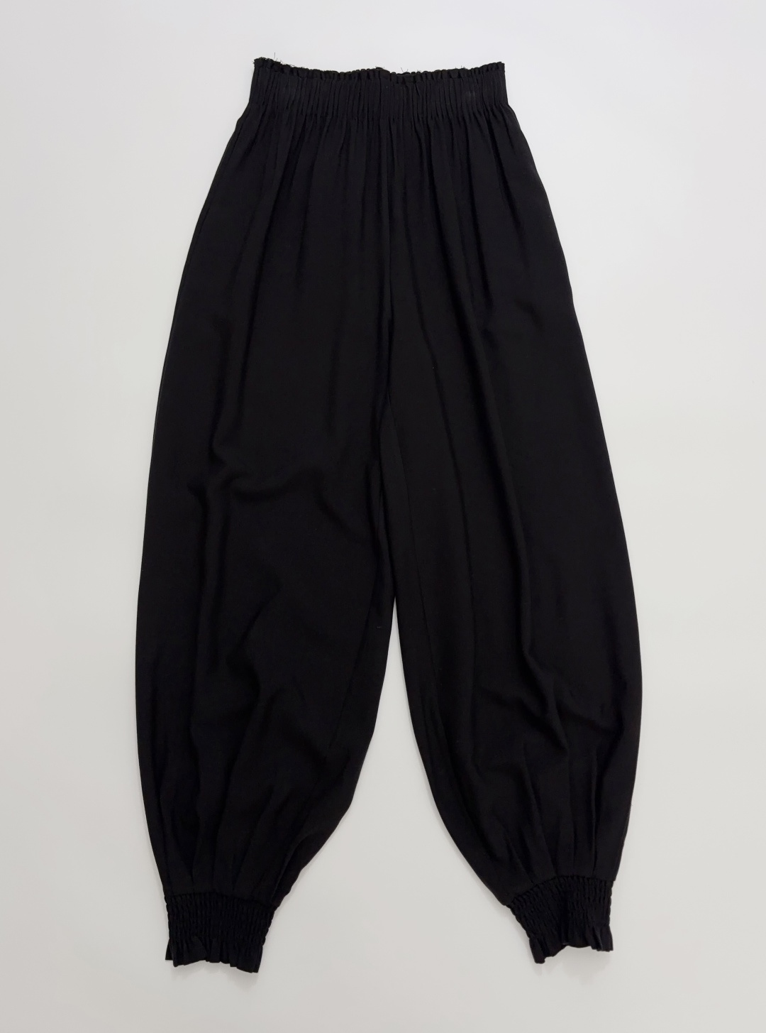 Immi Tencel Wool Drawstring Harem Pants Elastic Waist Loose Drape Casual Trousers