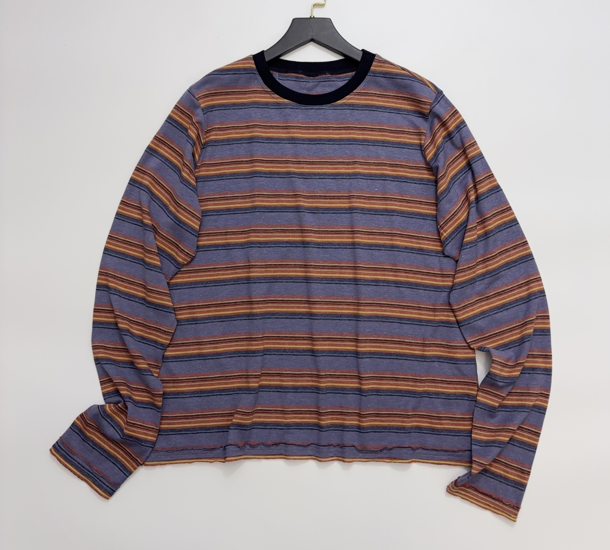 Colorblock Striped Casual Loose Long Sleeve T-Shirt