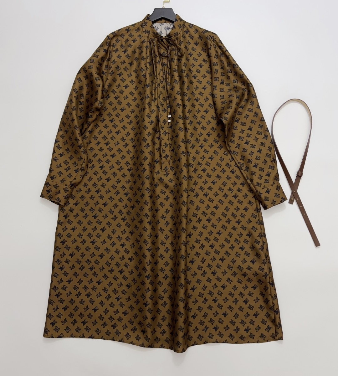 Max Mara Silk Logo Print Short Dress