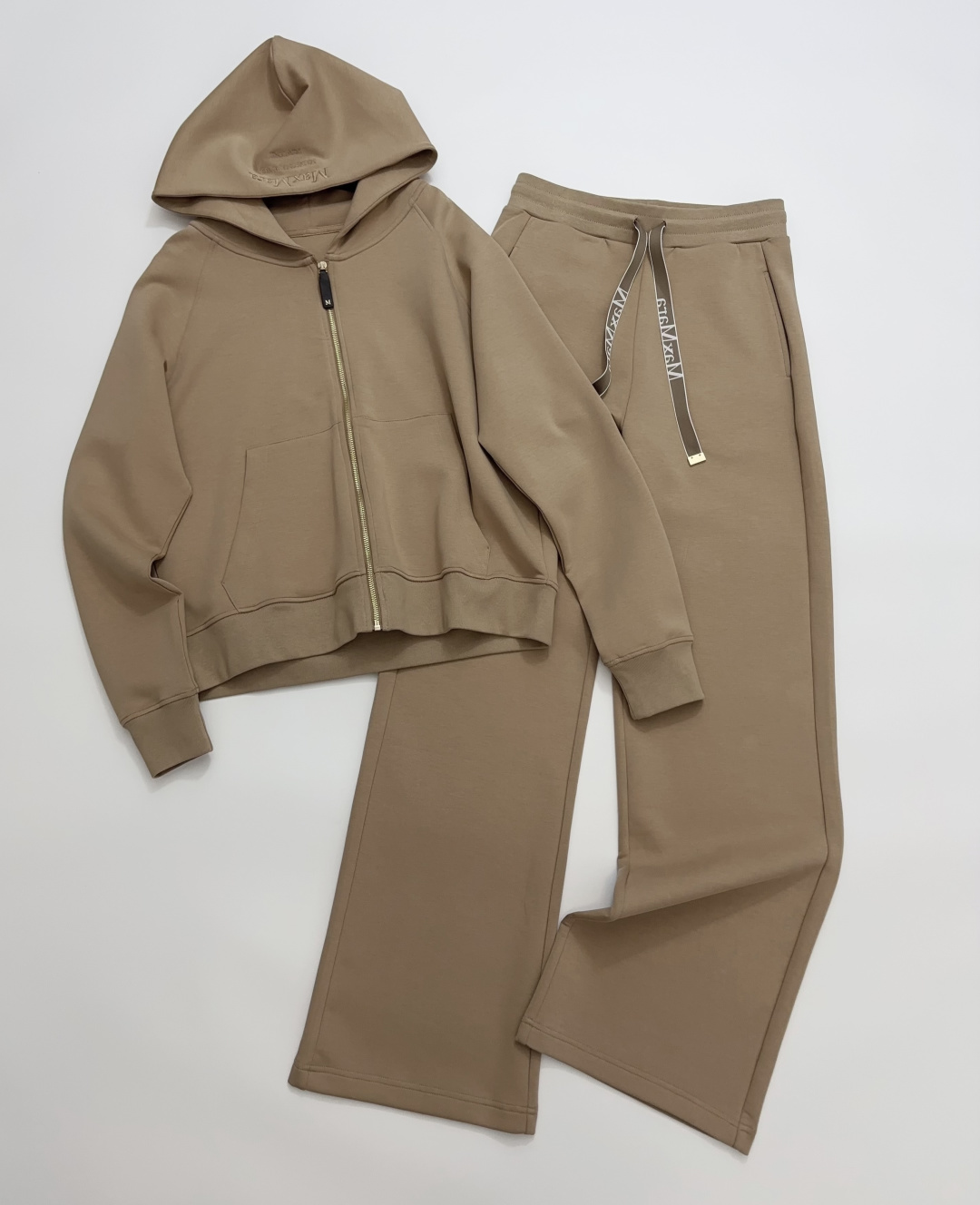 Max Mara Hooded Pocket Zip Sweatshirt and Casual Trousers Set