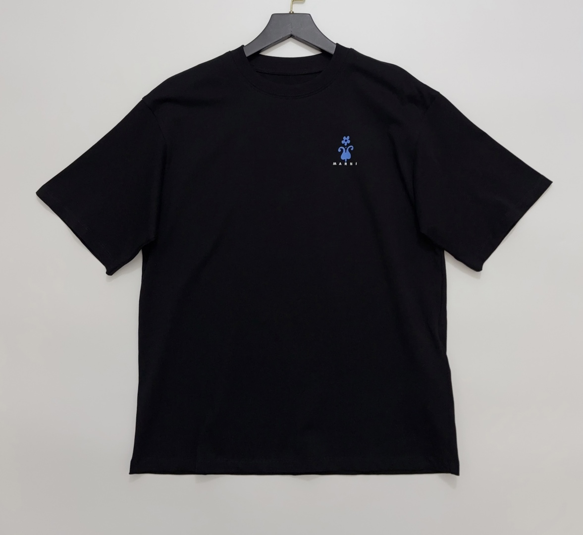 Marni Small Letter Print Short Sleeve Crew Neck T-Shirt Top