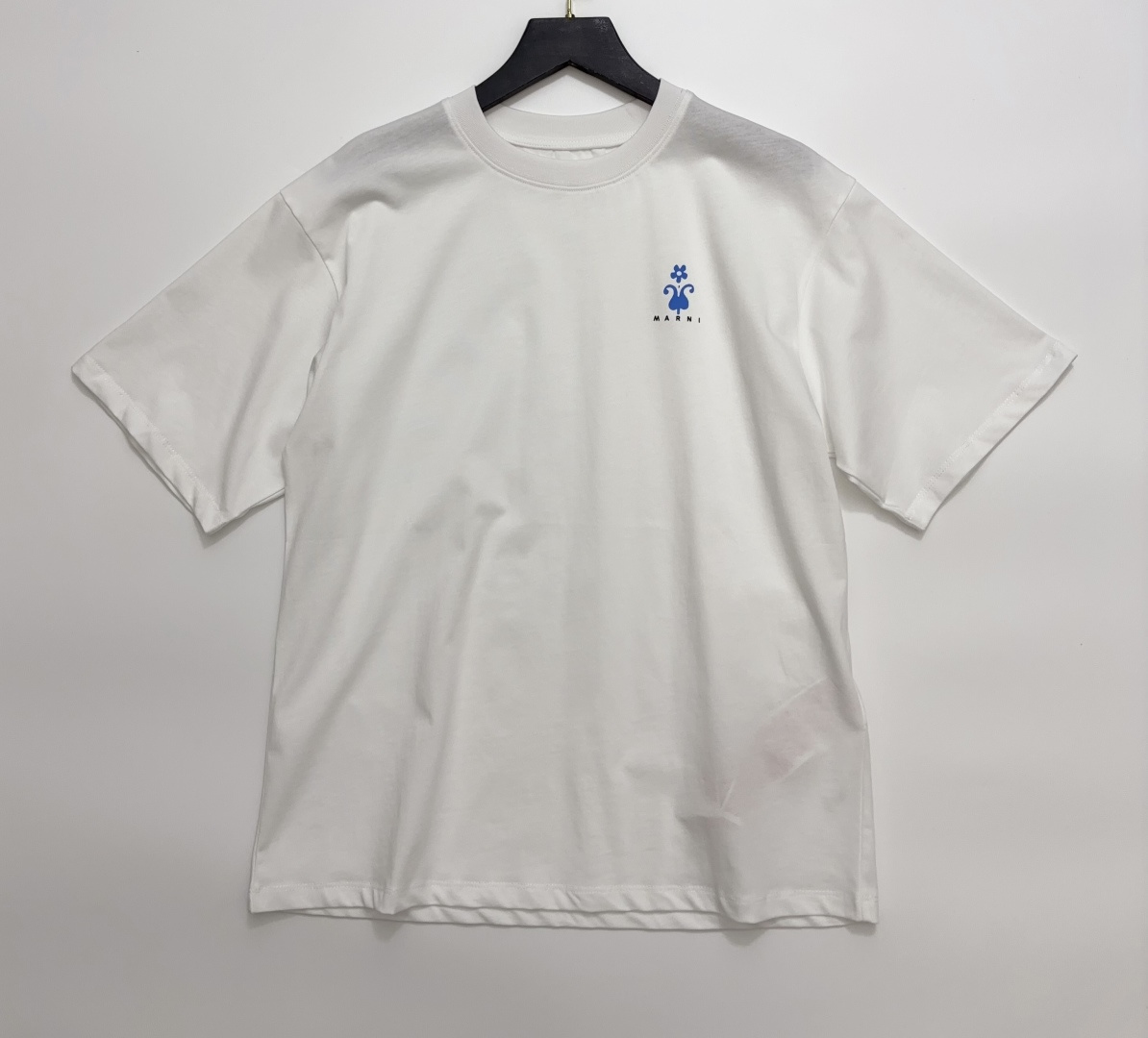 Marni Small Letter Print Short Sleeve Crew Neck T-Shirt Top