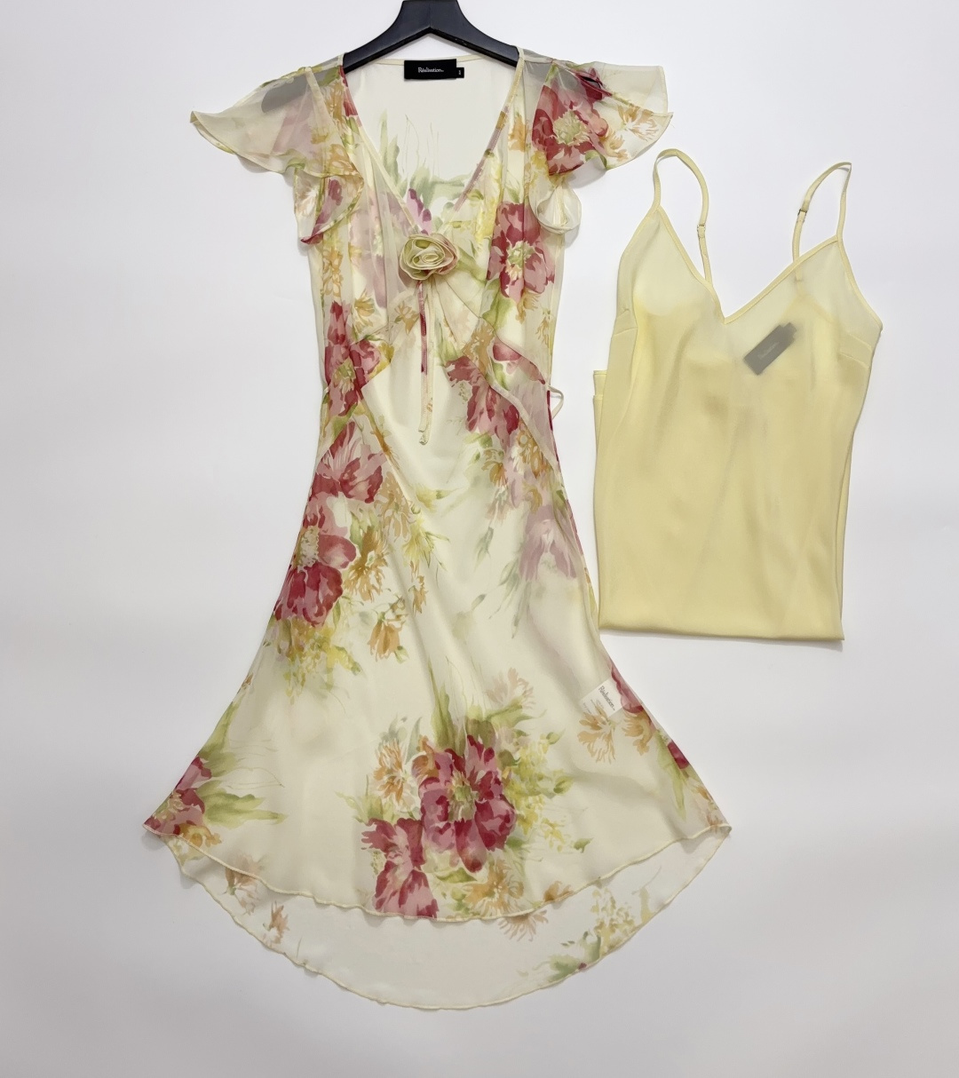 Réalisation Par The Mathilde Silk Bias-Cut French Vintage Tea Dress A-Line Dress