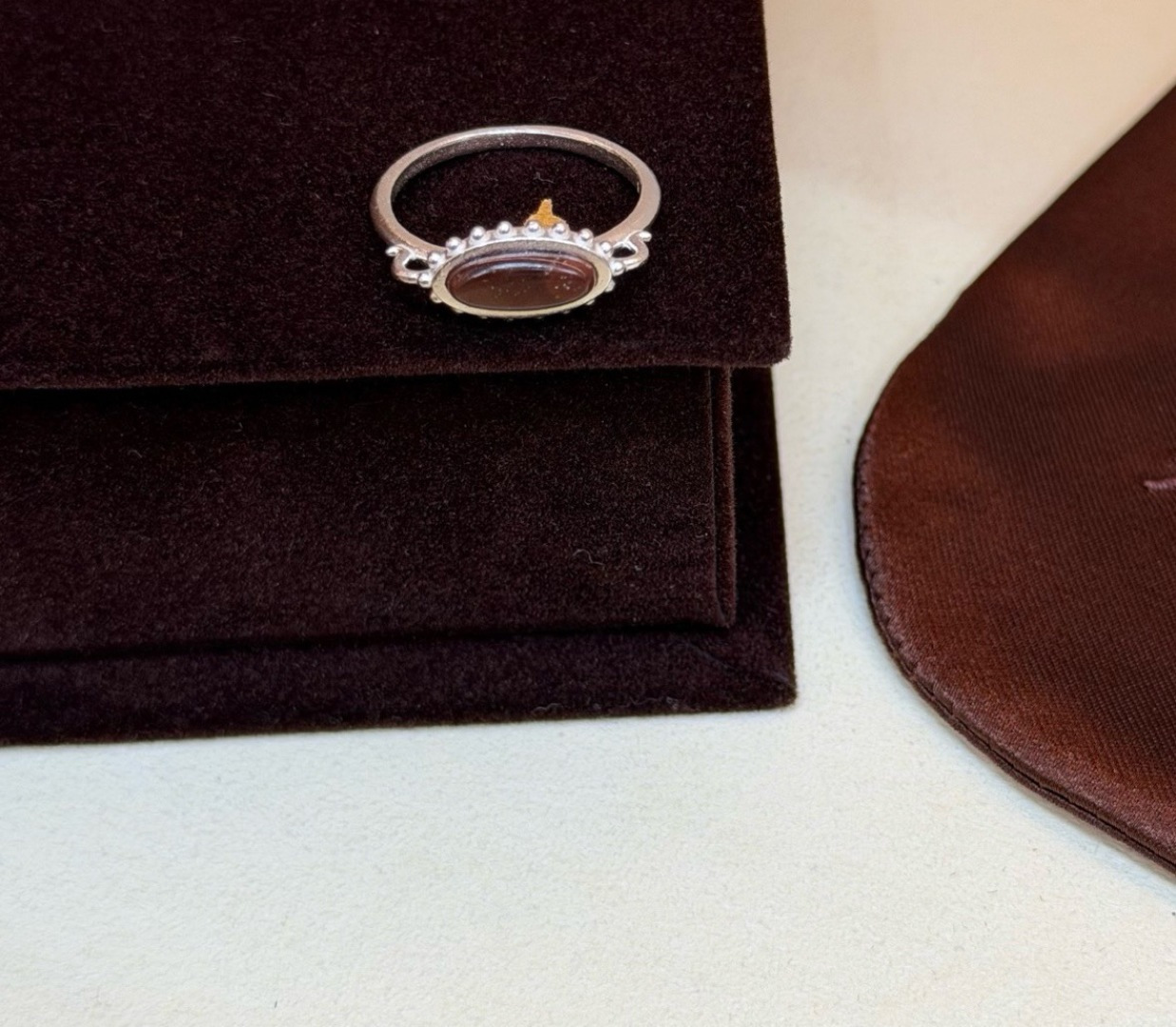 Sale E Pepe Sterling Silver Red Pebble Grape Ring