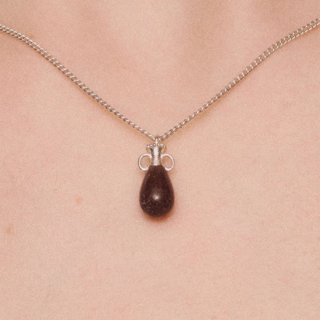 Sale e Pepe Sterling Silver Pebble Pendant Necklace