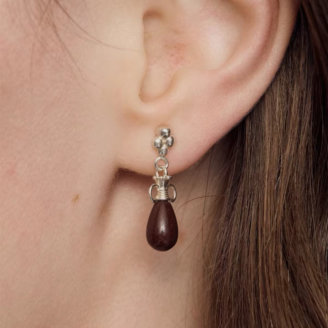 Sale e Pepe Sterling Silver Pebble Drop Earrings