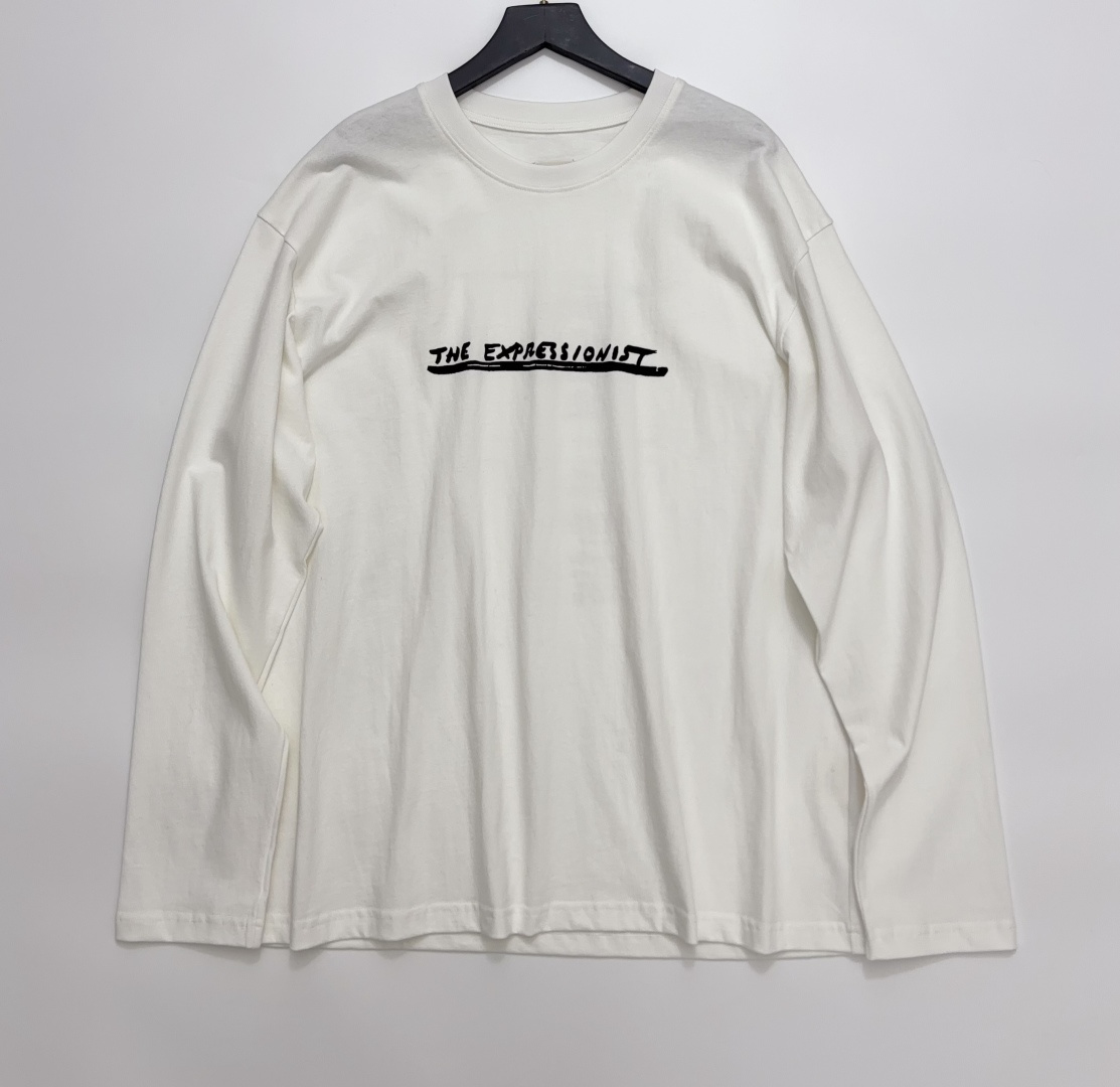 Bode Graffiti Letter Crewneck Long Sleeve T-Shirt
