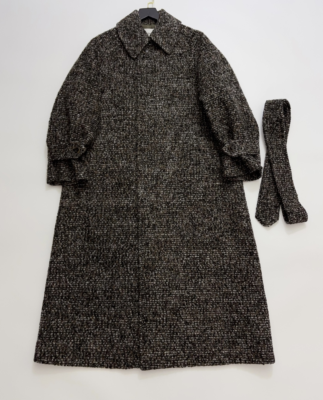 Isabel Marant Retro Lapel Herringbone Loose Long Warm Wool Coat