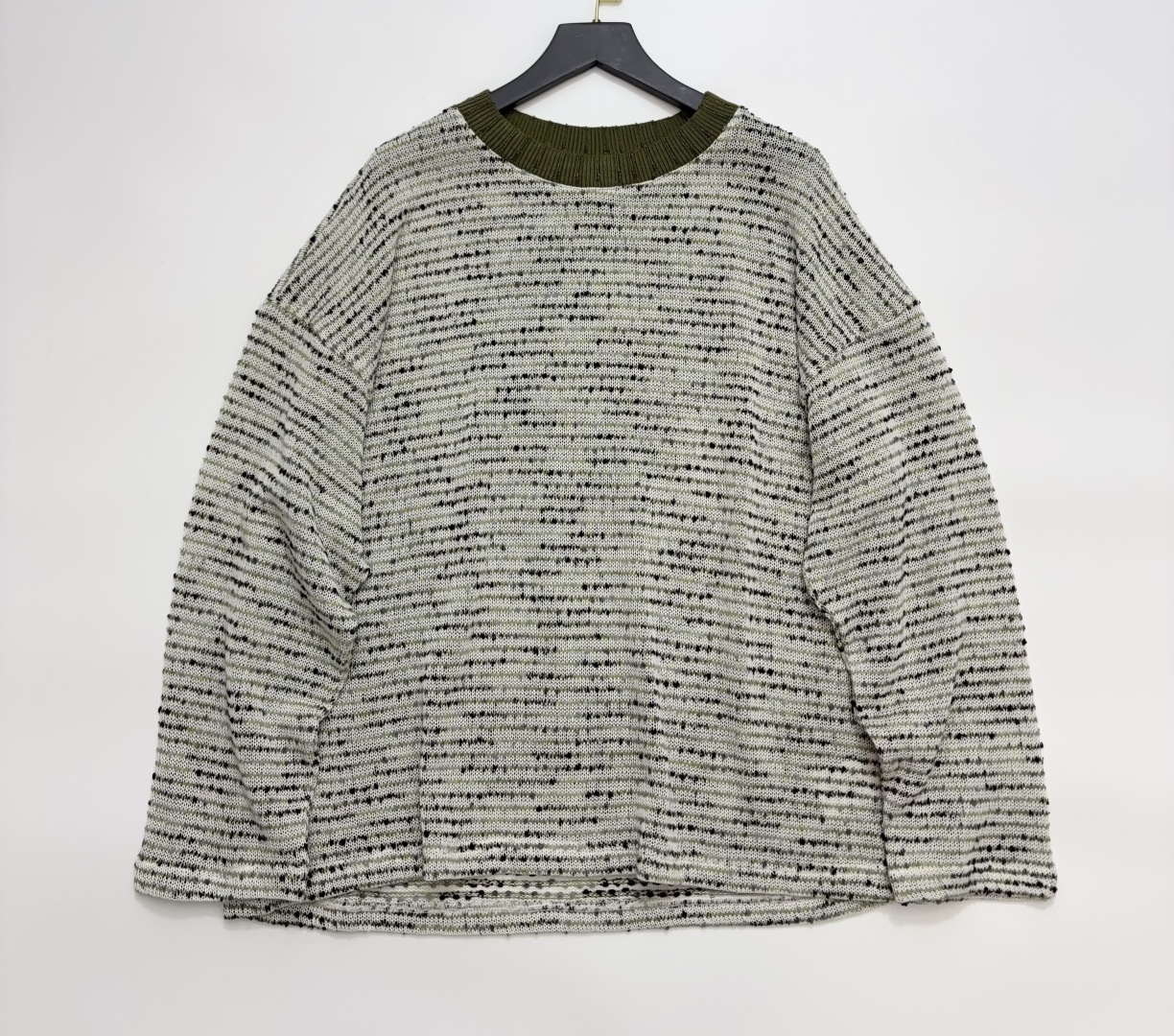Ganni Striped Multi-Color Knit Loose Pullover Top