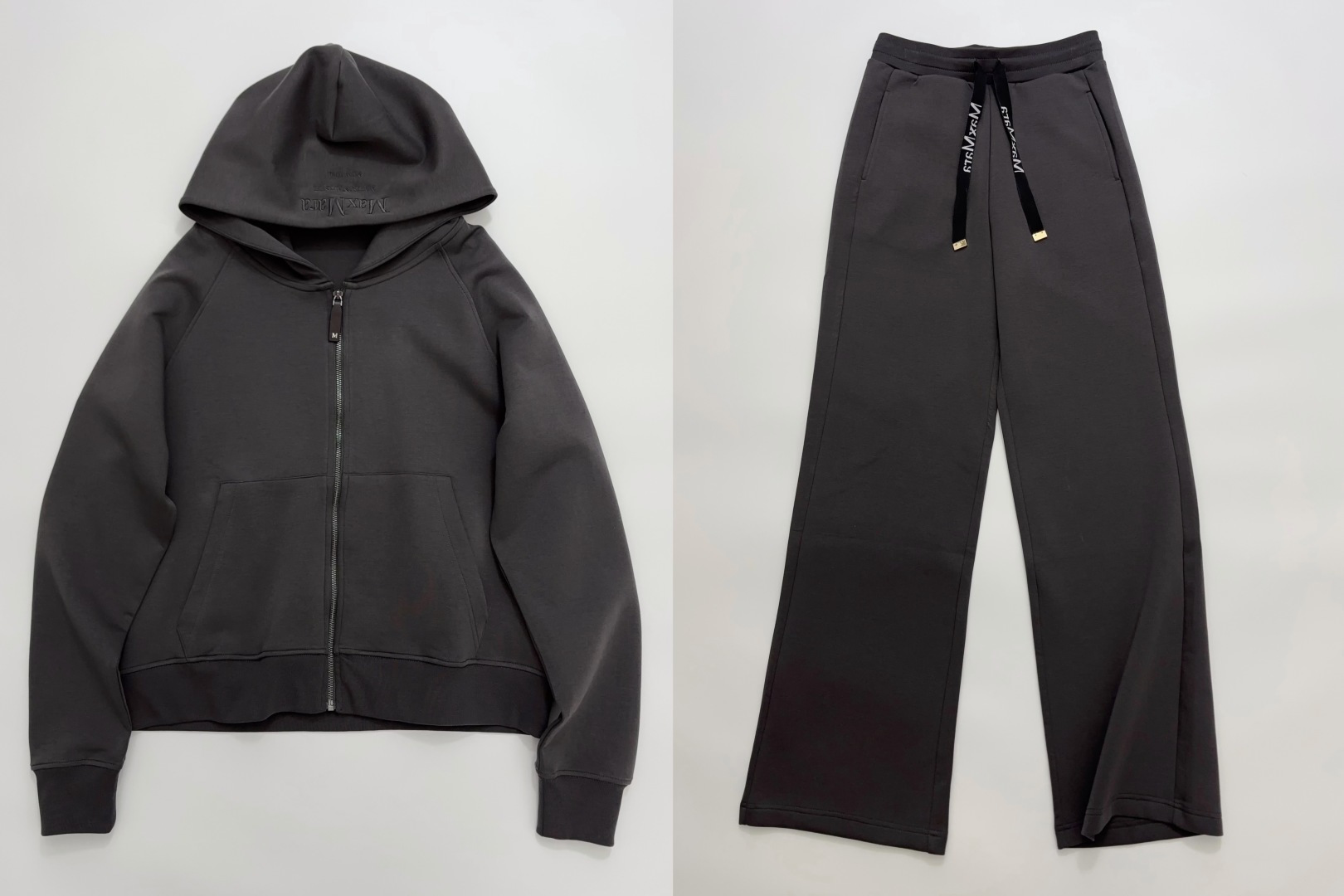 Max Mara Hooded Pocket Zip Sweatshirt and Casual Trousers Set