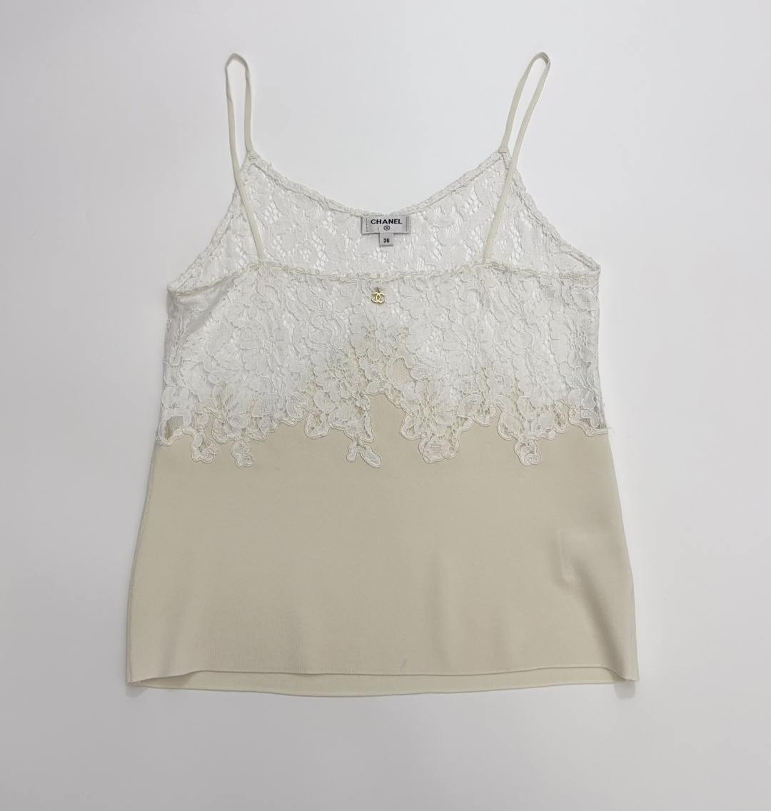 Chanel Lace Patchwork Camisole Top