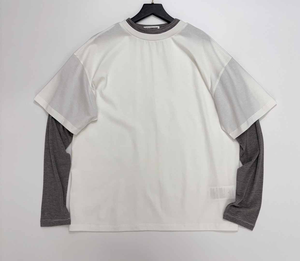 Jil Sander Faux Two-Piece Design Loose Crewneck Long Sleeve T-Shirt