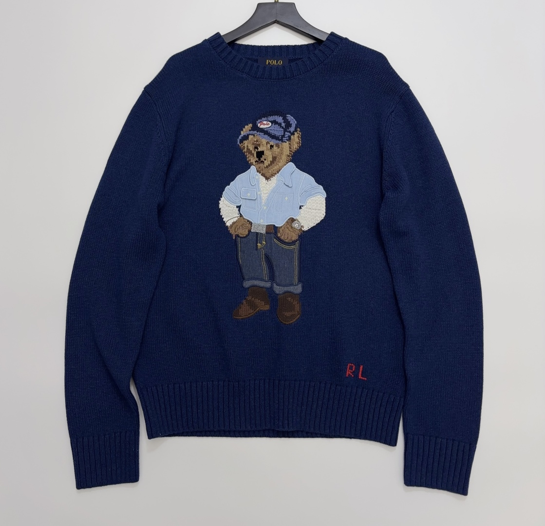 Polo Ralph Lauren Polo Bear Crewneck Knitted Long Sleeve Sweater