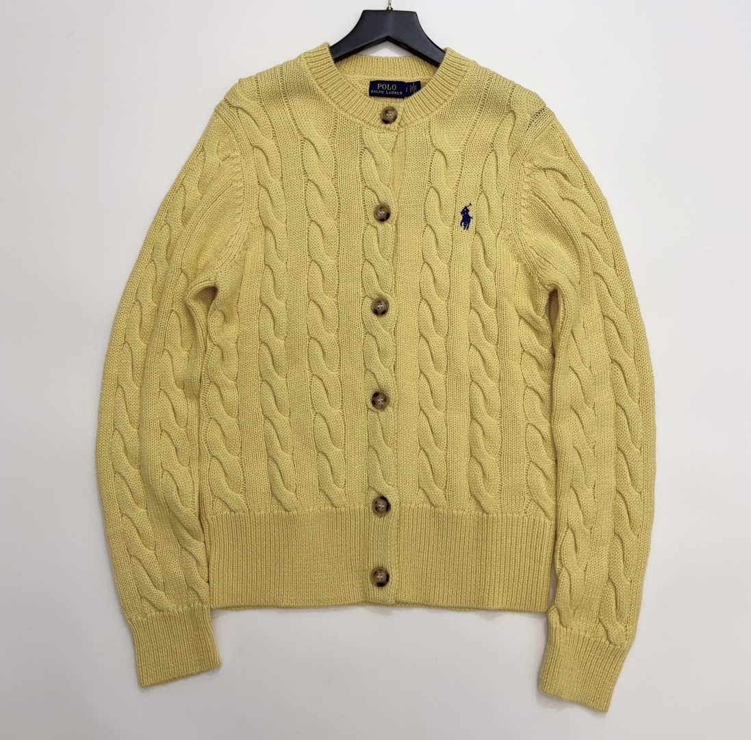 Polo Ralph Lauren Polo Pony Embroidered Cable Knit Button Cardigan