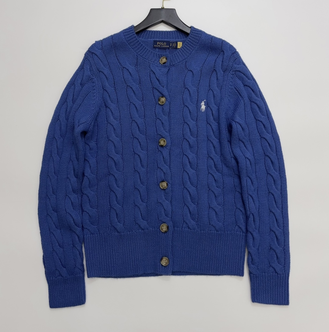 Polo Ralph Lauren Polo Pony Embroidered Cable Knit Button Cardigan