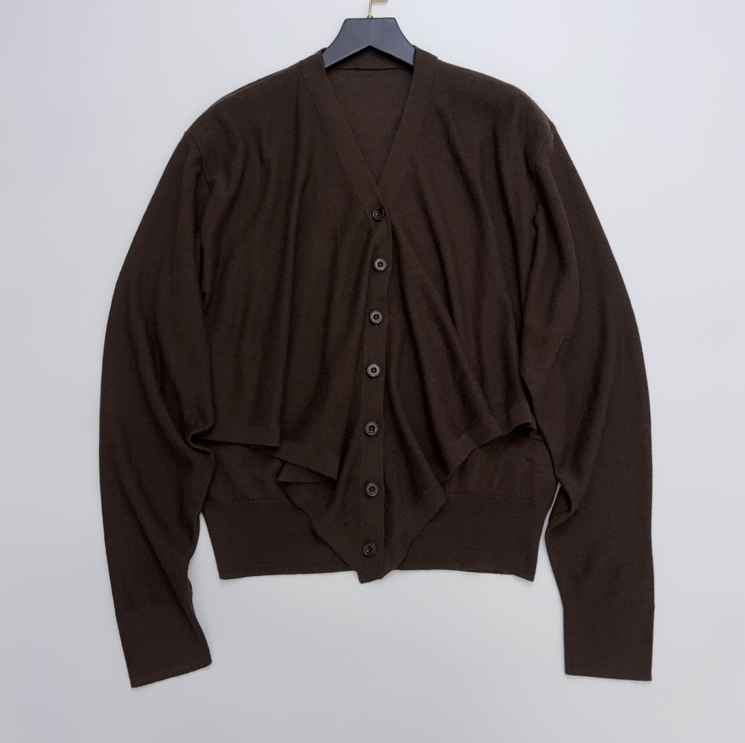 LEMAIRE Women's Mahogany Illusion Knit Cardigan