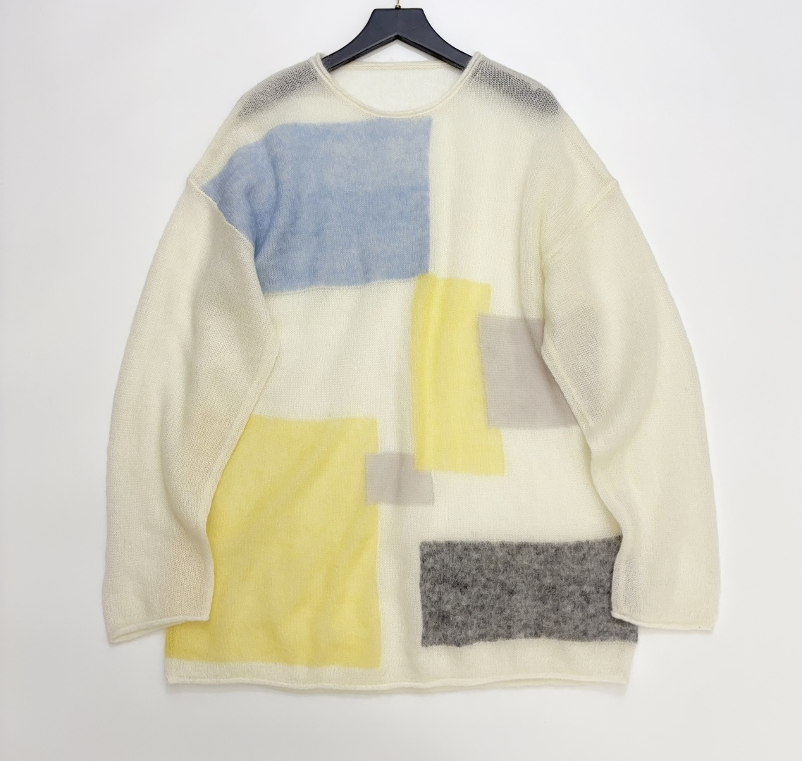 Ports 1961 Ports Color Block Relaxed Fit Pullover Knit Sweater