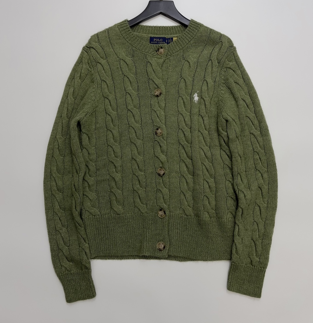 Polo Ralph Lauren Polo Equestrian Embroidered Cable-Knit Cardigan