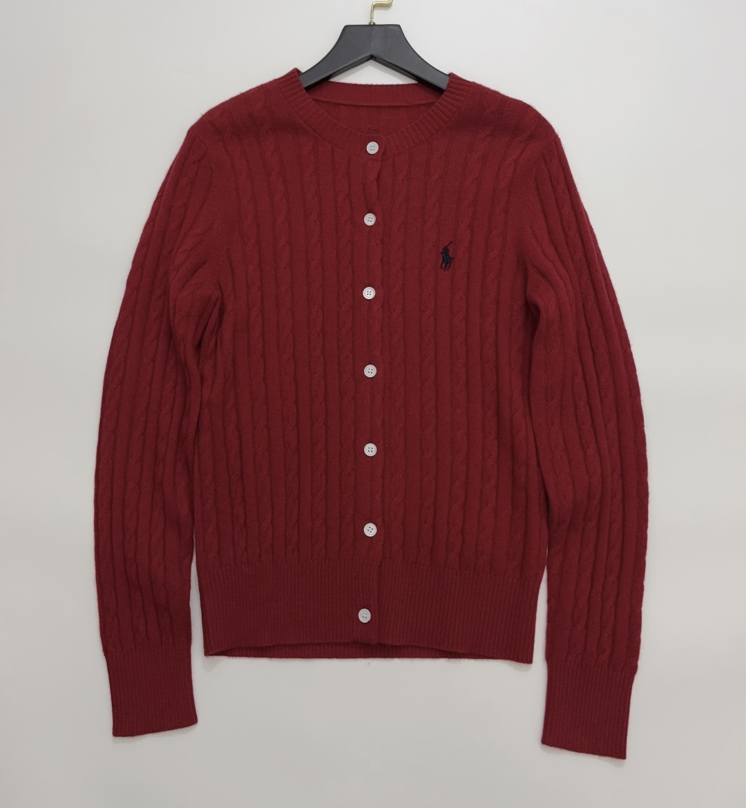 Polo Ralph Lauren Polo Pony Embroidered American Cable Knit Cardigan