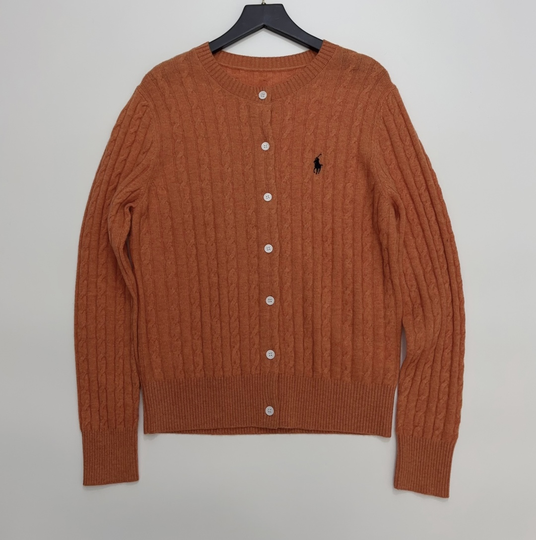 Polo Ralph Lauren American Style Cable Knit Cardigan with Pony Embroidery