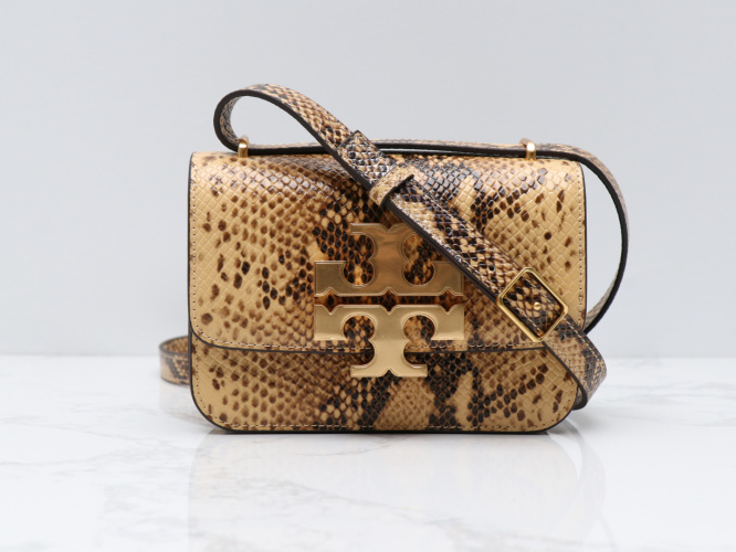 Tory Burch Small Tofu Crossbody Bag Snake Print Leather Shoulder Bag 1 Tory Burch Small Tofu Crossbody Bag Snake Print Leather Shoulder Bag