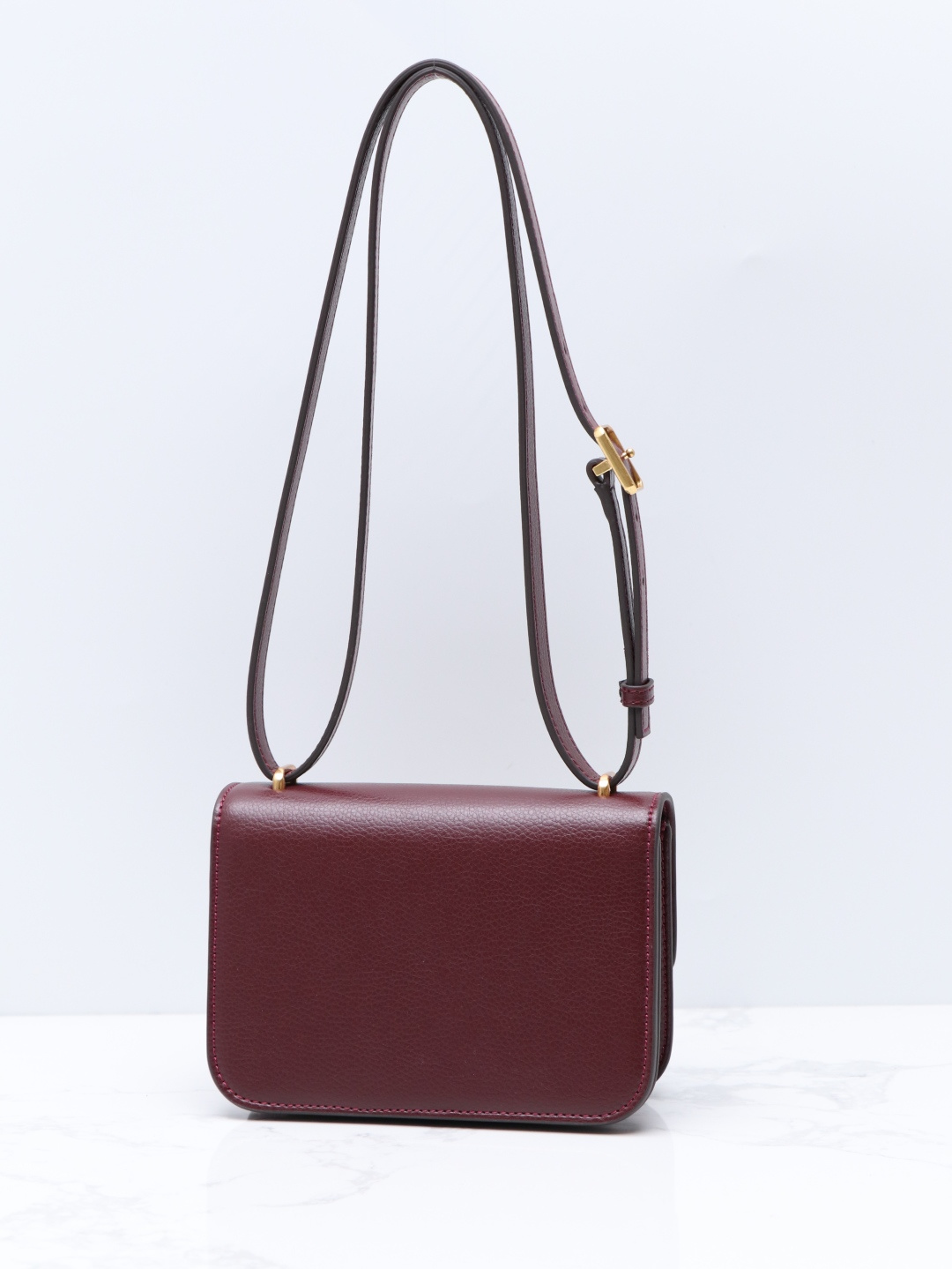Tory Burch ～新款155671 Eleanor 小号手袋 最新荔枝纹金砖豆腐包 包身利落有型