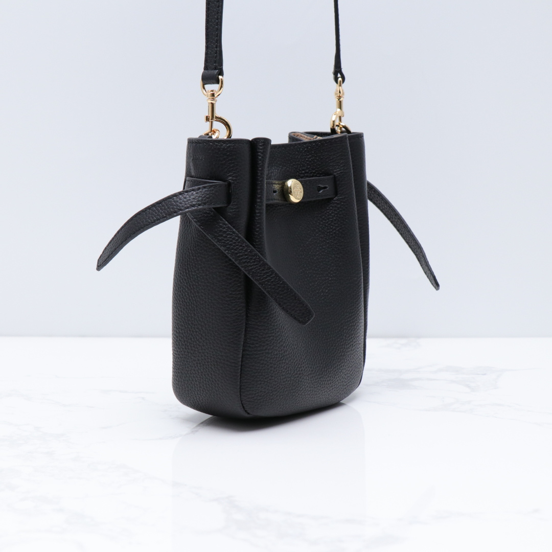 Tory Burch ～ TORY BURCH 汤丽柏琦 ROMY 小号菜篮子斜挎包 荔枝纹头层牛皮 手感非常柔软
