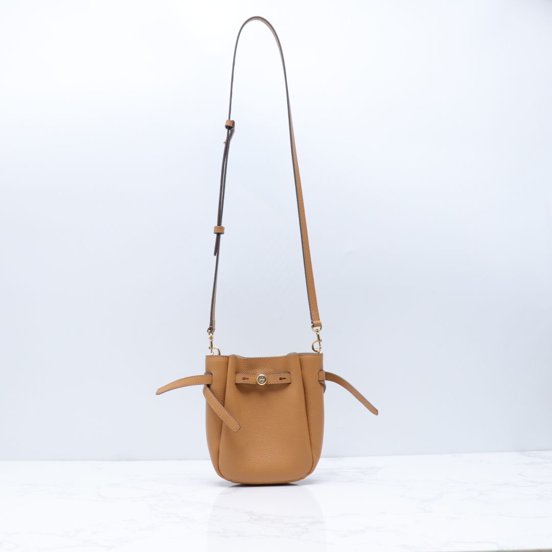 Tory Burch ～ TORY BURCH 汤丽柏琦 ROMY 小号菜篮子斜挎包 荔枝纹头层牛皮 手感非常柔软