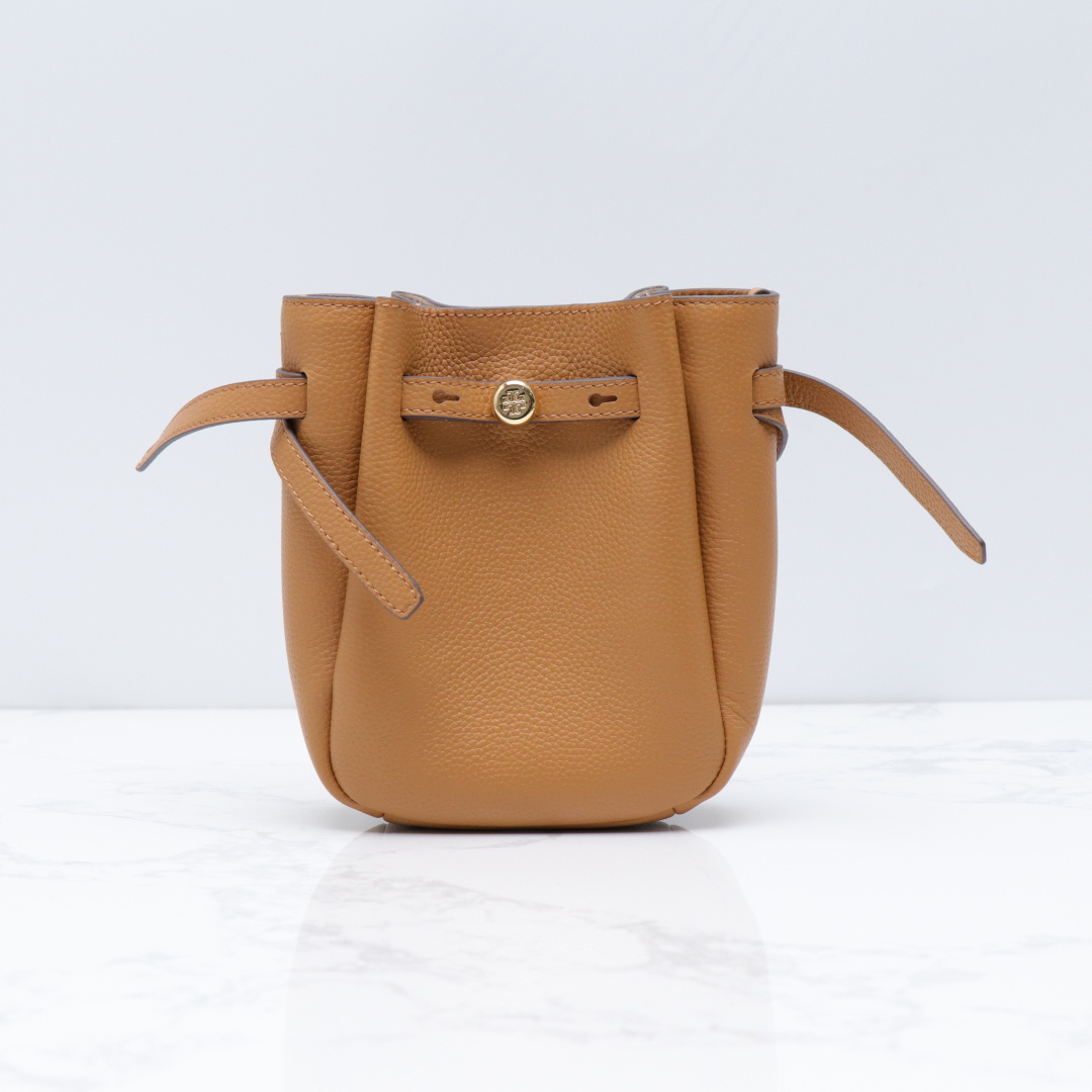 Tory Burch ～ TORY BURCH 汤丽柏琦 ROMY 小号菜篮子斜挎包 荔枝纹头层牛皮 手感非常柔软
