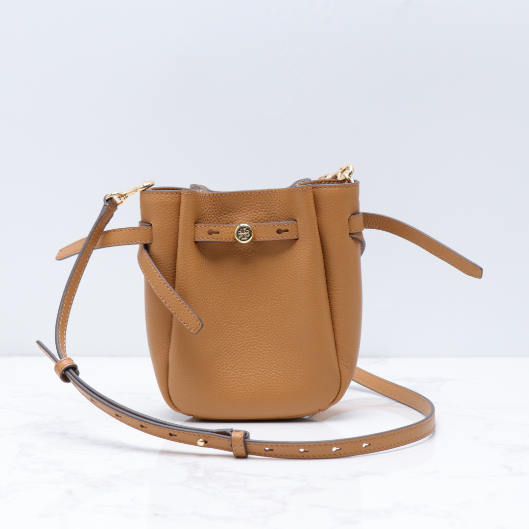 Tory Burch ～ TORY BURCH 汤丽柏琦 ROMY 小号菜篮子斜挎包 荔枝纹头层牛皮 手感非常柔软