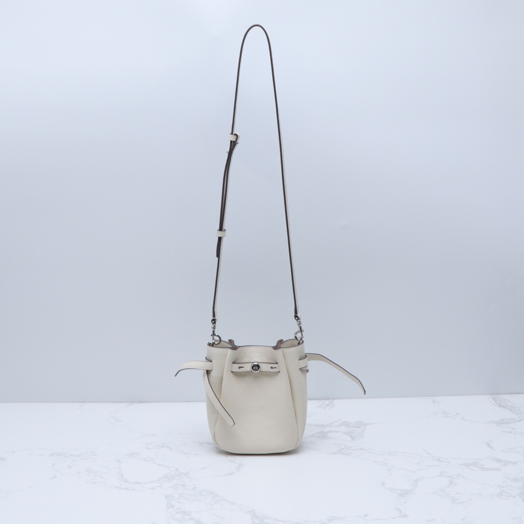 Tory Burch ～ TORY BURCH 汤丽柏琦 ROMY 小号菜篮子斜挎包 荔枝纹头层牛皮 手感非常柔软