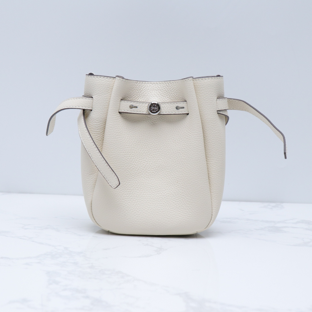 Tory Burch ～ TORY BURCH 汤丽柏琦 ROMY 小号菜篮子斜挎包 荔枝纹头层牛皮 手感非常柔软