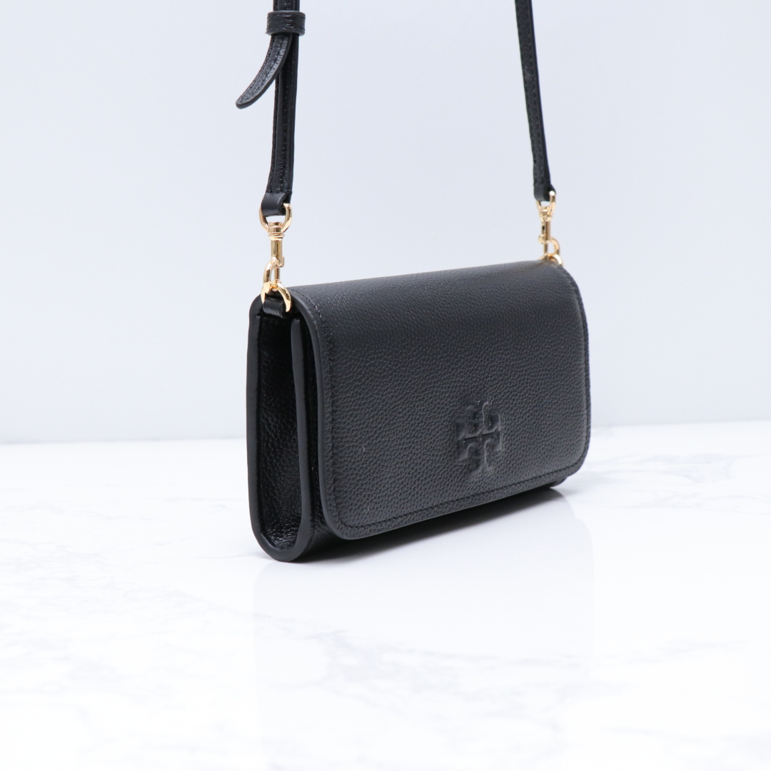 Tory Burch ～新款荔枝纹牛皮小包 内带名片夹 卡包 尺寸20×3×14