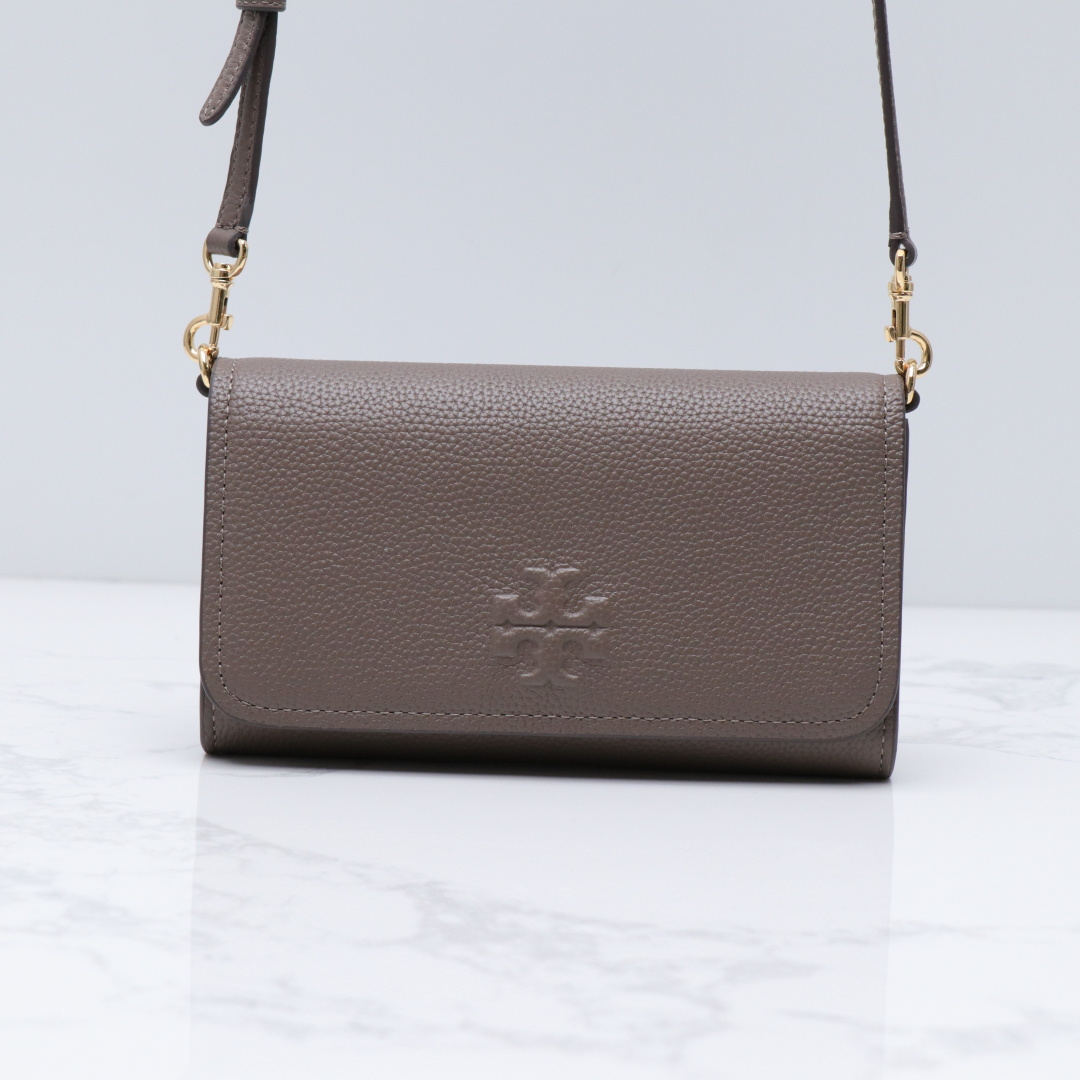 Tory Burch ～新款荔枝纹牛皮小包 内带名片夹 卡包 尺寸20×3×14