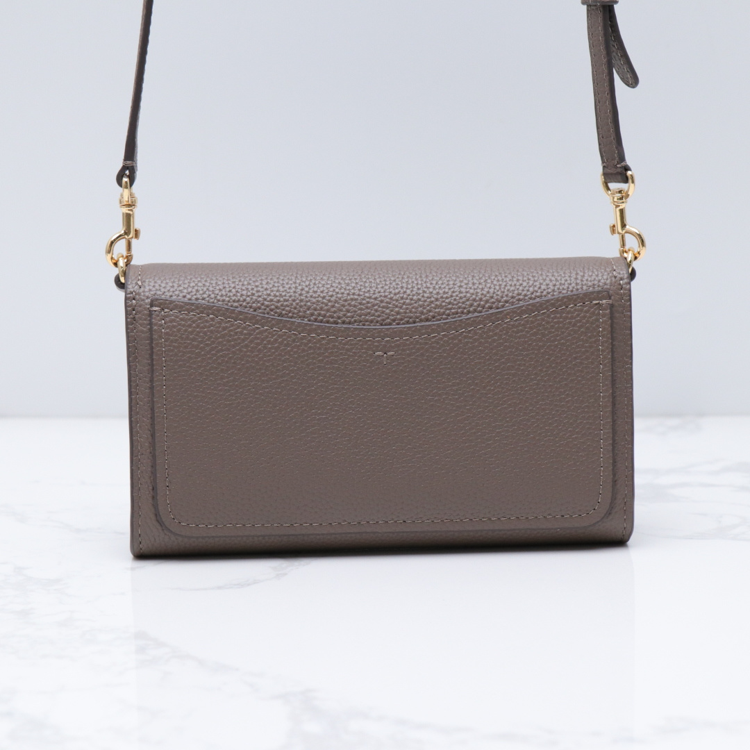 Tory Burch ～新款荔枝纹牛皮小包 内带名片夹 卡包 尺寸20×3×14