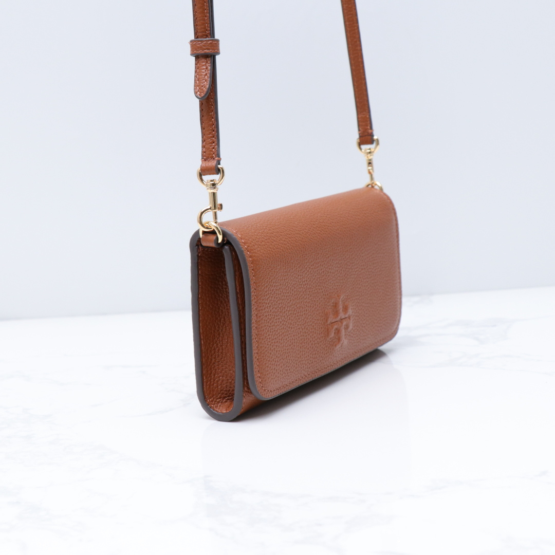 Tory Burch ～新款荔枝纹牛皮小包 内带名片夹 卡包 尺寸20×3×14