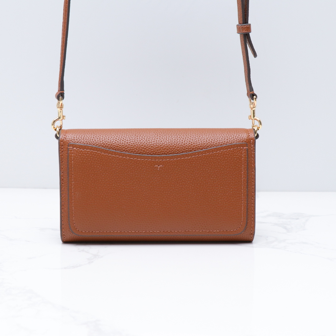 Tory Burch ～新款荔枝纹牛皮小包 内带名片夹 卡包 尺寸20×3×14