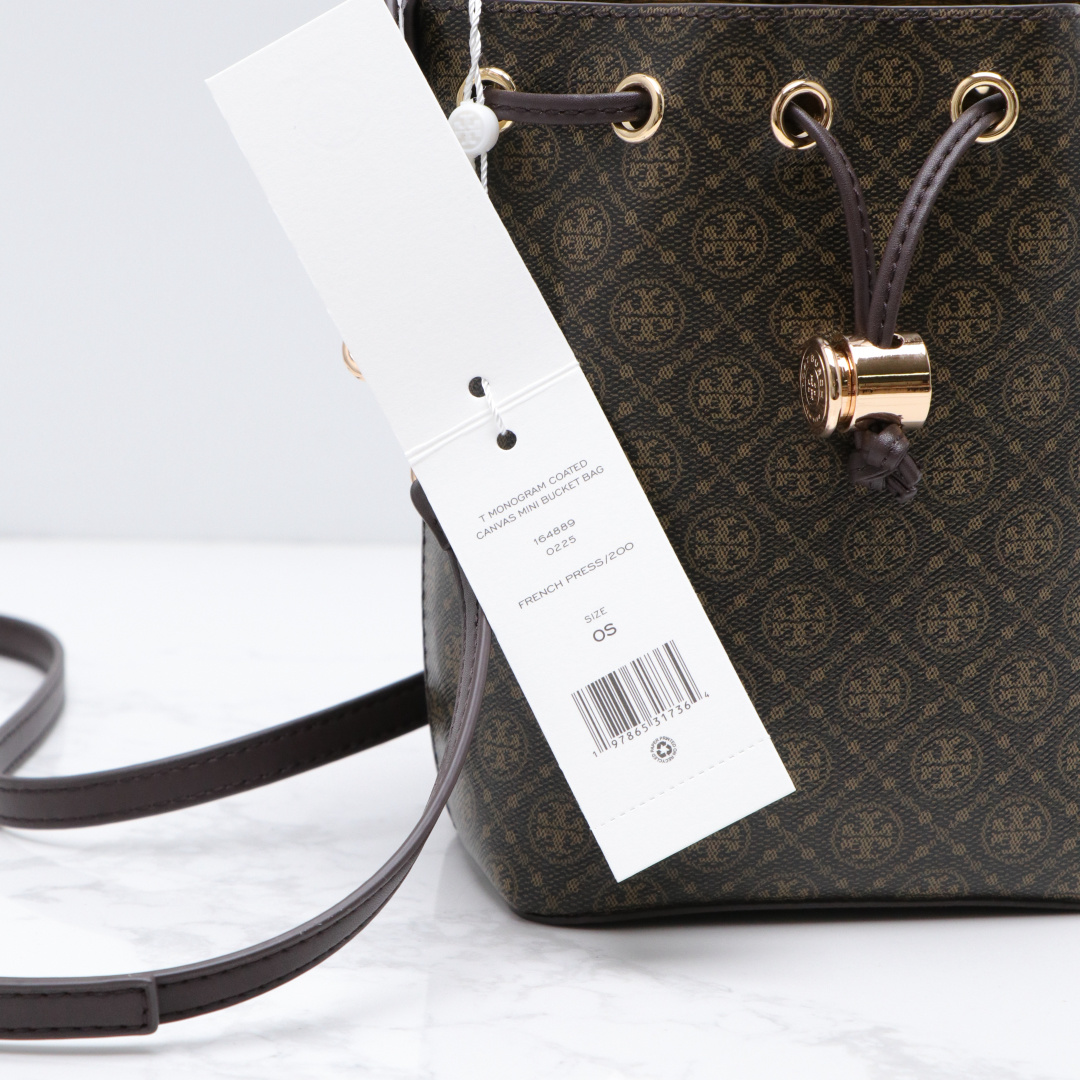 Tory Burch ～Tory burch 新款 164889 高级色 小号水桶包采用细腻皮革饰边