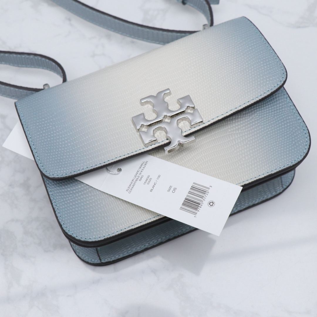 Tory Burch ～新款164830 Eleanor 小号手袋 最新蝎子纹牛皮金砖豆腐包 包身利落有型