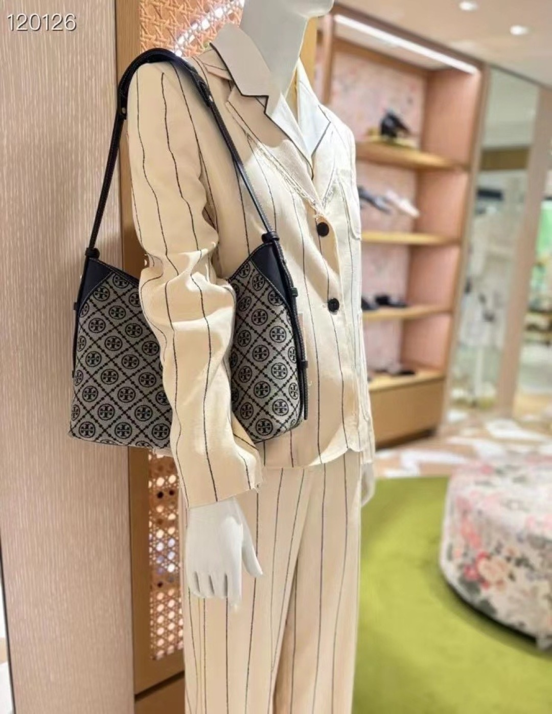 Tory Burch ～新款代购Toryburch老花hobo女包TB单肩腋下包百搭斜挎托特旅行包