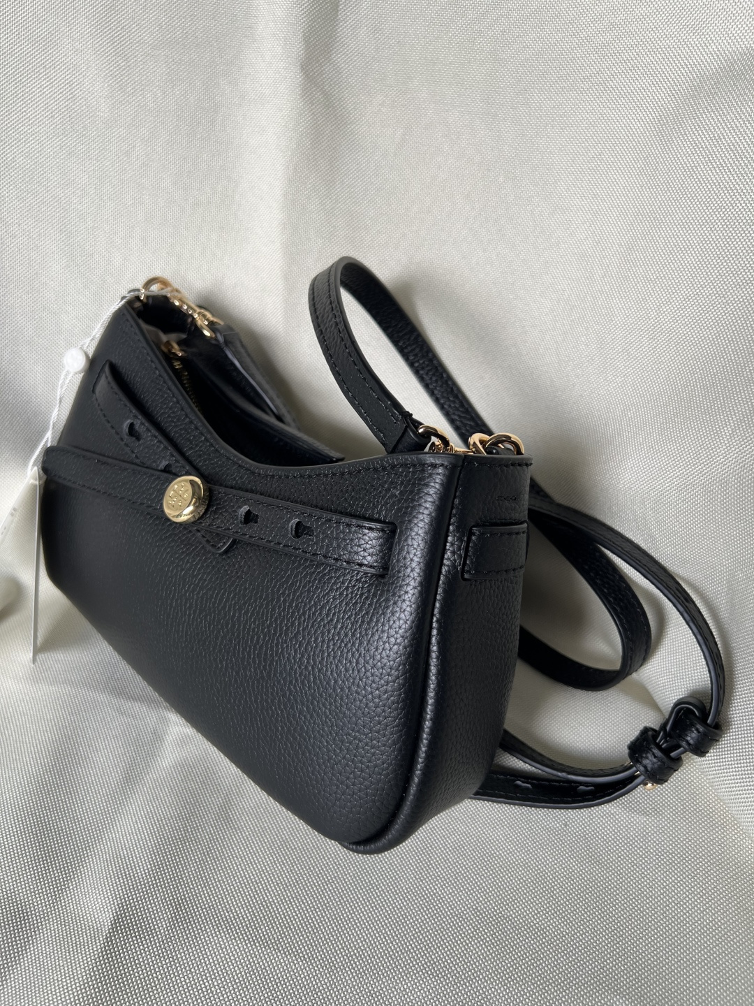 Tory Burch ～秋冬新款 荔枝纹头层牛皮 单肩包斜挎包 肩带可以调节 可以随意拆卸