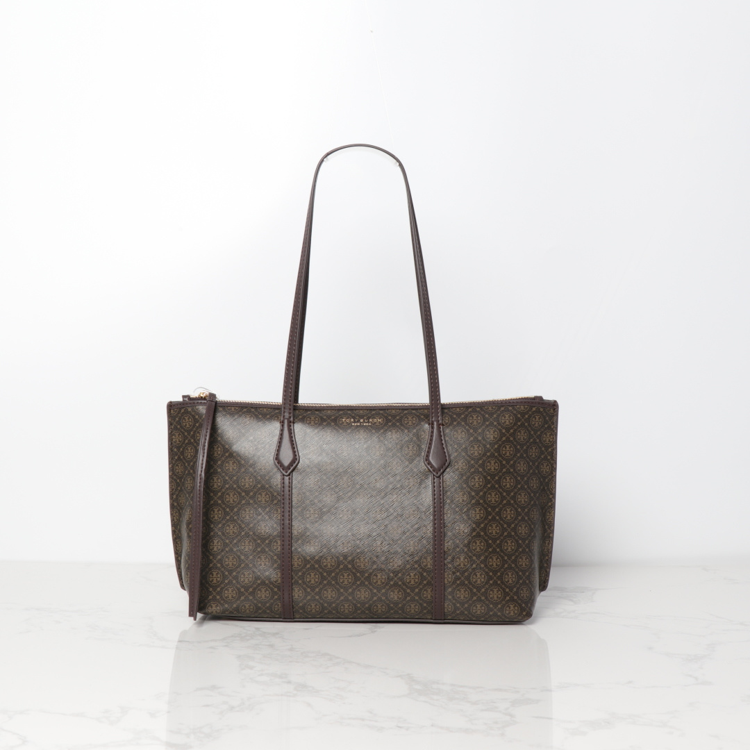 Tory Burch ～Perry 这小号拉链托特包风格简约 功能多元 配有可拆卸信封小包 可作为手拿包使用