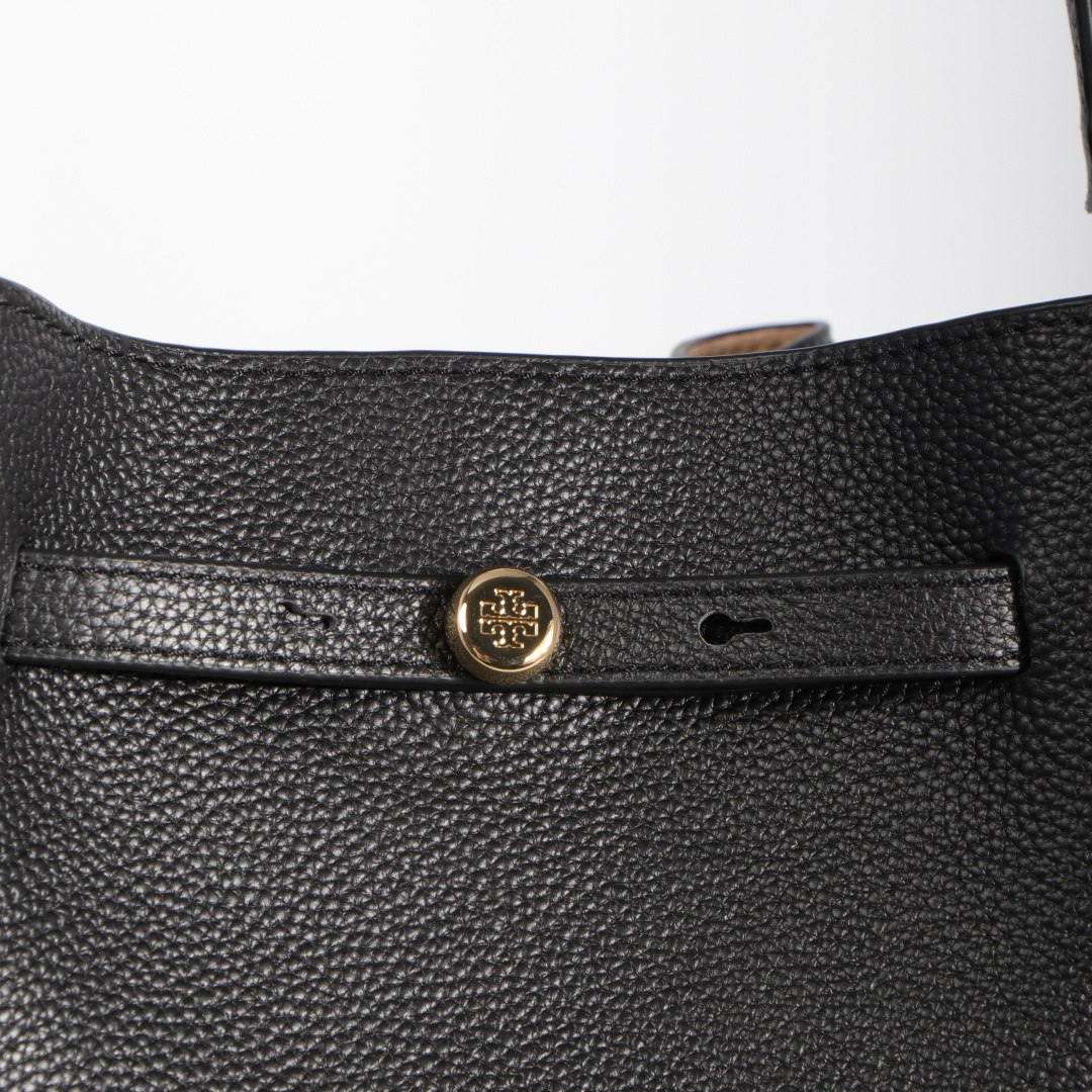 Tory Burch 最新大号 TB新款 Romy 大号水桶包 精选柔软荔枝纹头层皮革 廓形灵巧 顶部巧妙收拢