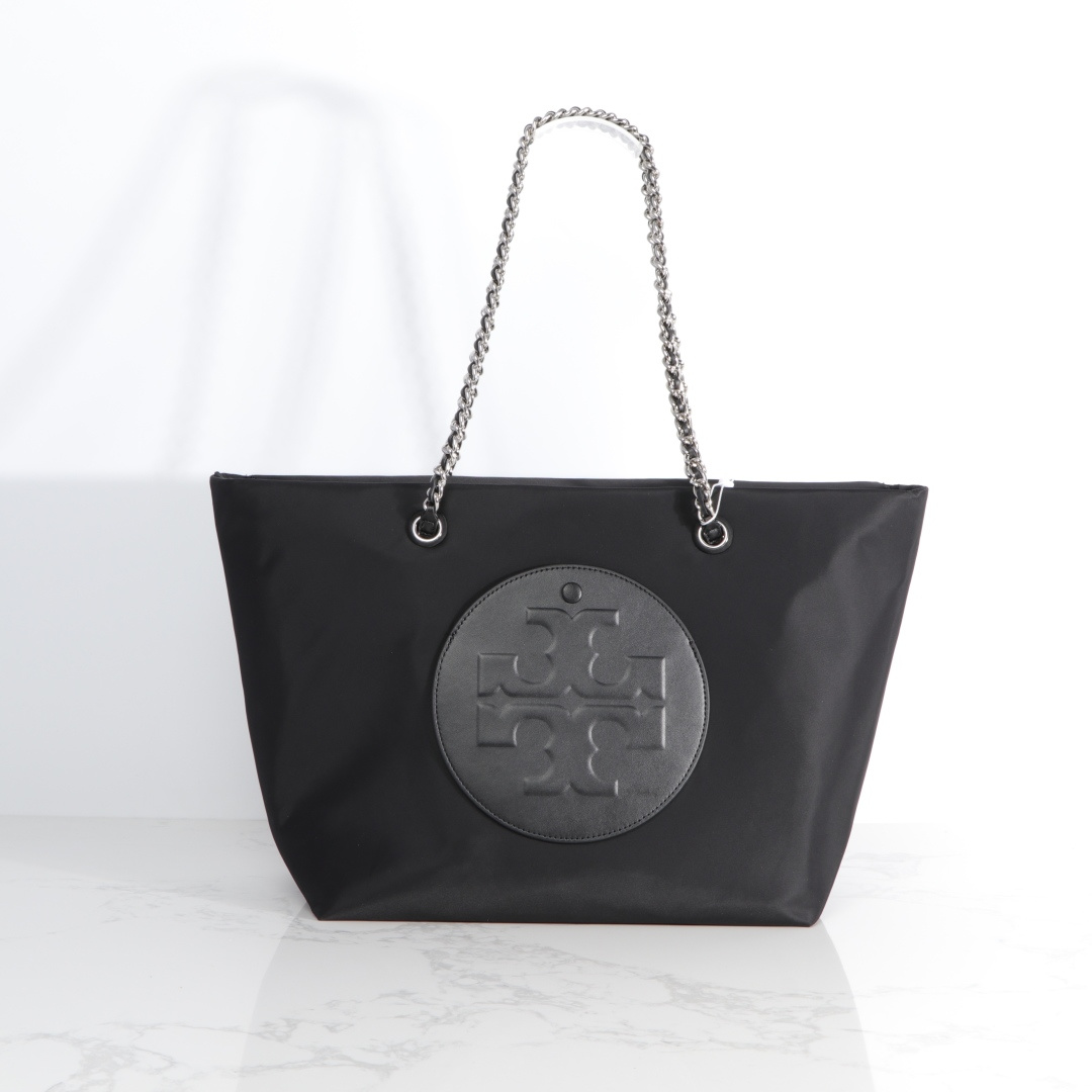 Tory Burch ～ Ella链条托特包柔软解构 171639 高密度尼龙材质与编织全铝链条肩带而独具辨识